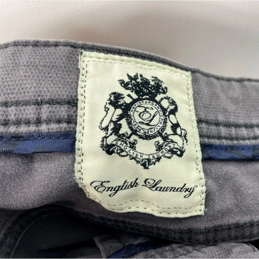 English Laundry Mens Jeans Size 32x30 Gray Walker‎ Pants Micro Dot Chino
